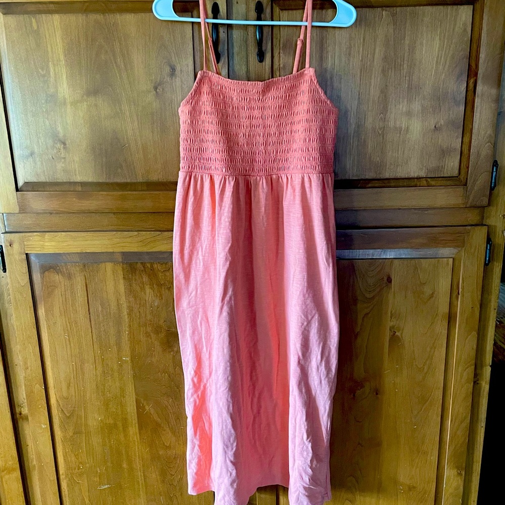 WOMEN'S OLD NAVY PEACH LONG CAMI MAXI DRESS - S